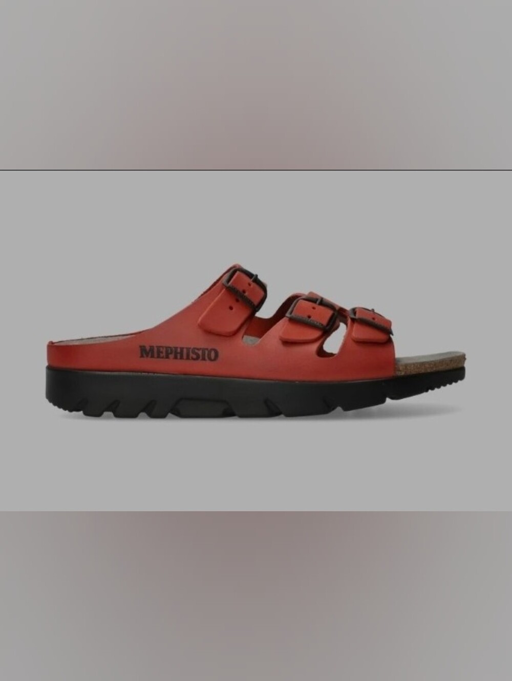 Mephisto Zach Fit sandals in red suede . 36